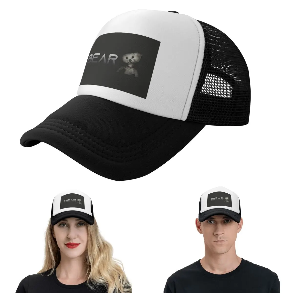 Bear Alpha Cap Casual Mesh Baseball Caps Adjustable Hat Hip Hop Summer Unisex Baseball Hats