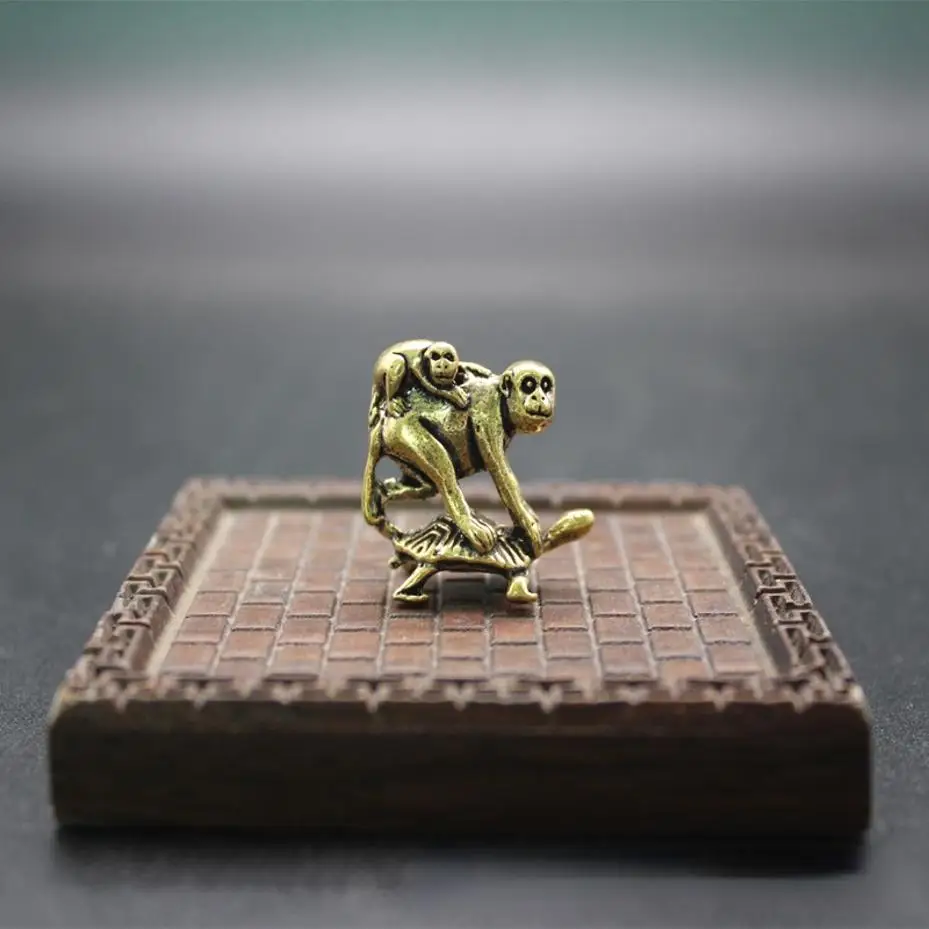 Creative New 1‑Piece Lucky Monkey Brass Ornament Generation To Generation Design Home Desk Decoration Creative Gift Accessory