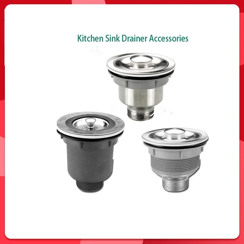

Kitchen Stainless Steel Sink Drainer Accessories Sink Single and Double Sink Drain Pipe Set
