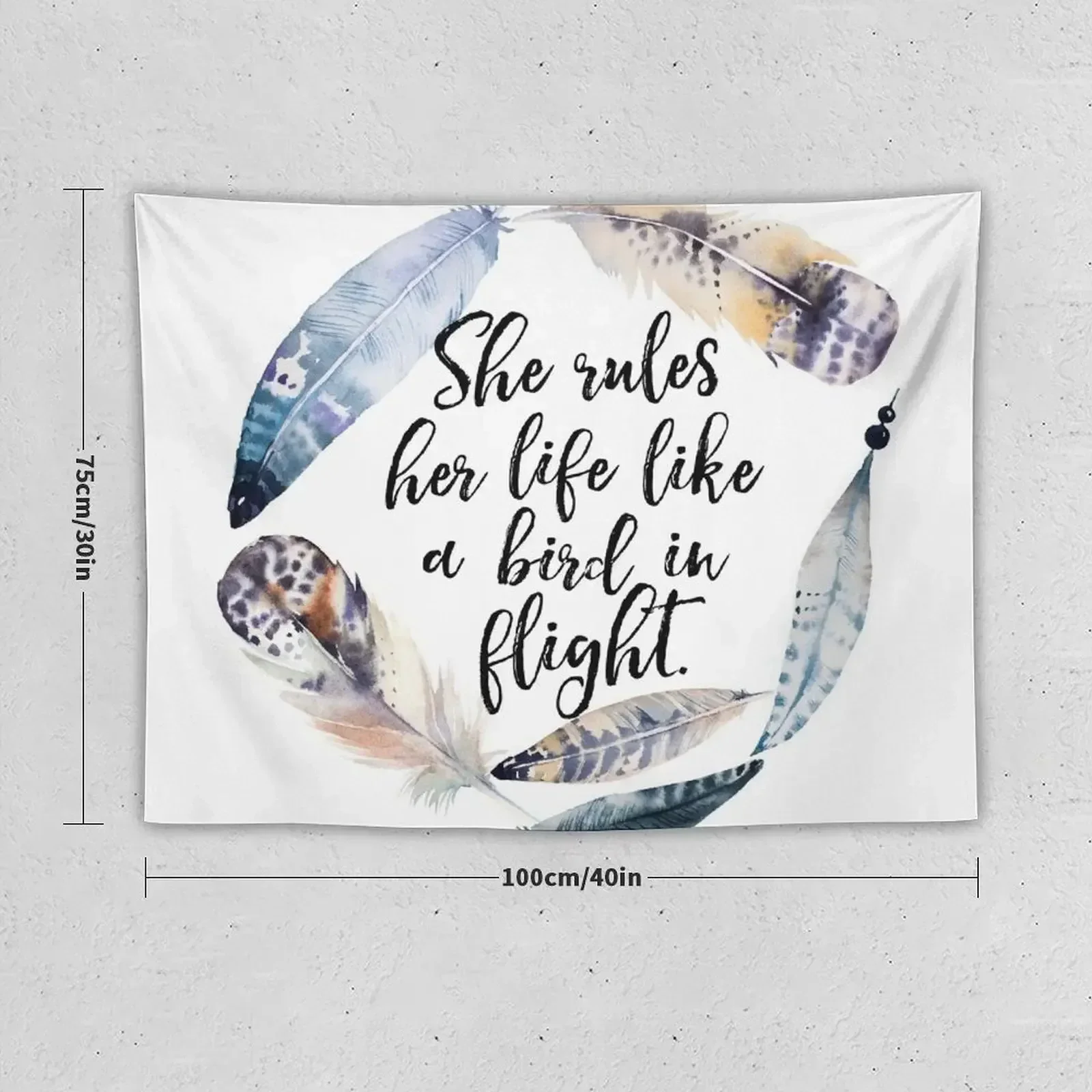 Bird in Flight - Rhiannon Lyrics Tapestry Home Decorations Aesthetic Decor For Room Mushroom Tapestry