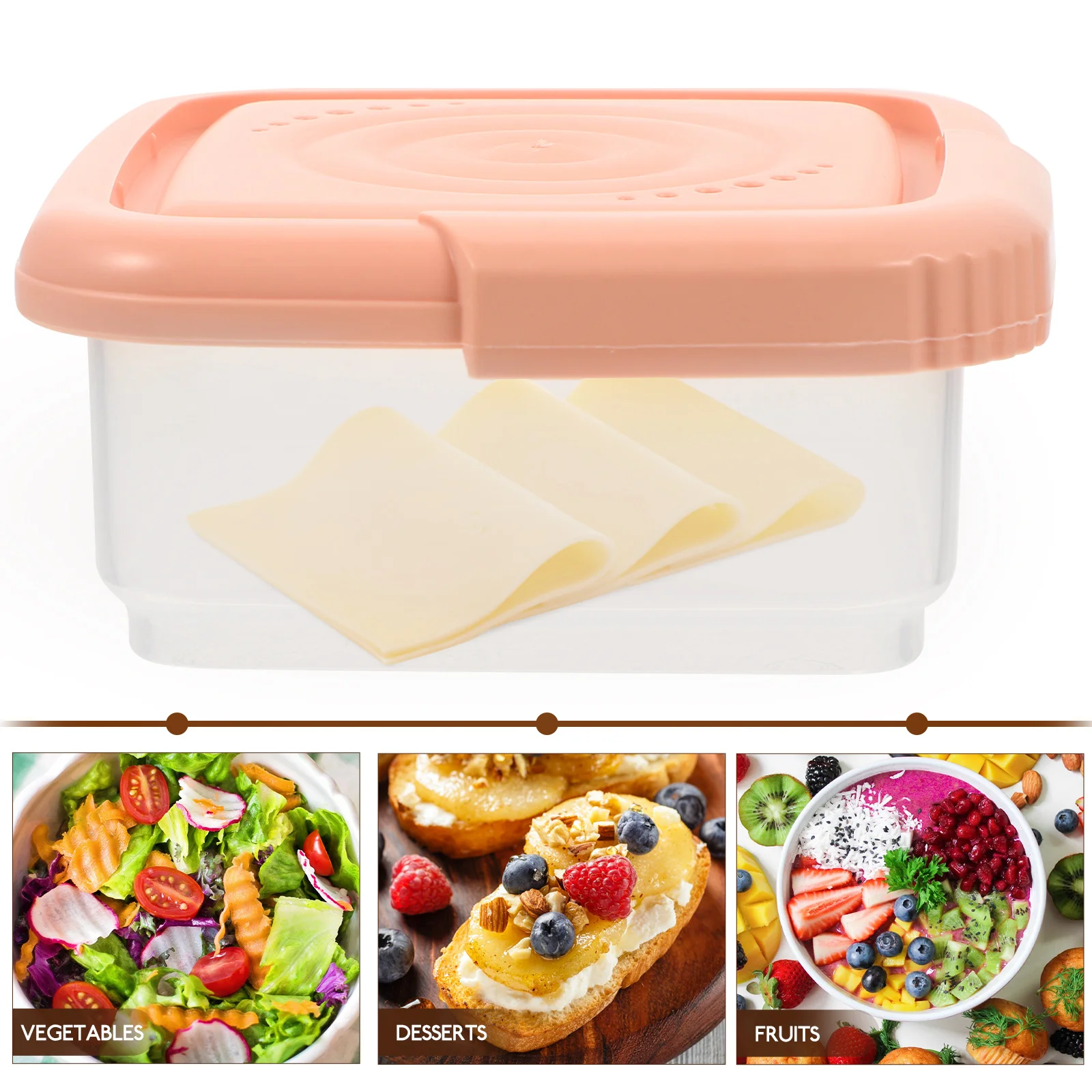 

Cheese Slice Crisper Container Fridge Butter Holders Refrigerator Storage Boxes Healthy Safe Material Food Grade Practical