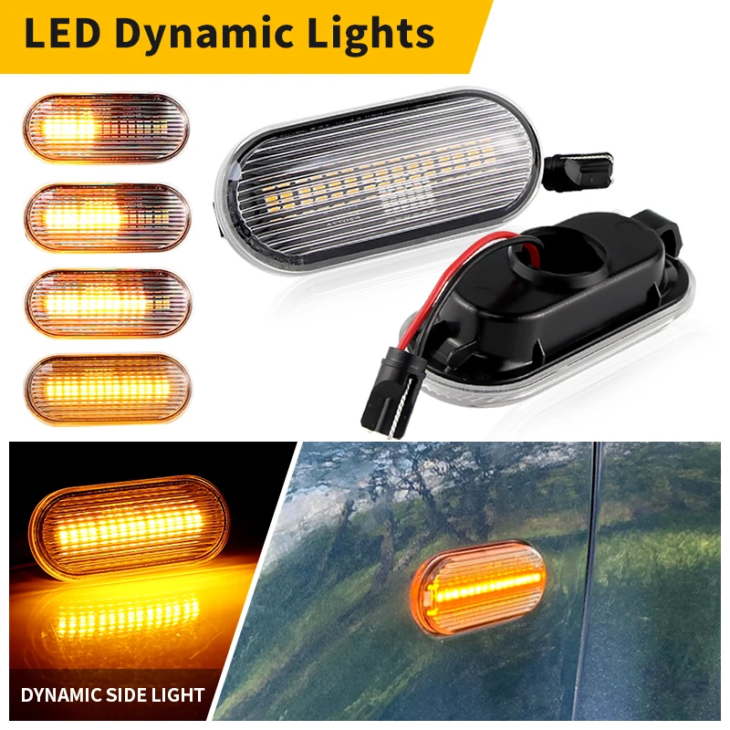 2 pces indicador lateral dinâmico âmbar led repetidor lâmpada de luz para ford c-max 2007-up foco mk2 2004-2007 fiesta 2001-up