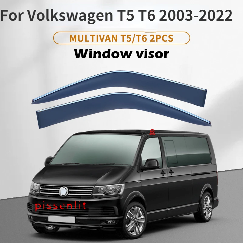 Window Visor for Volkswagen Multivan T5 T6 2003-2022 Accessories Visors Rain Guard Shelters Rearview Mirror Rain Eyebrow