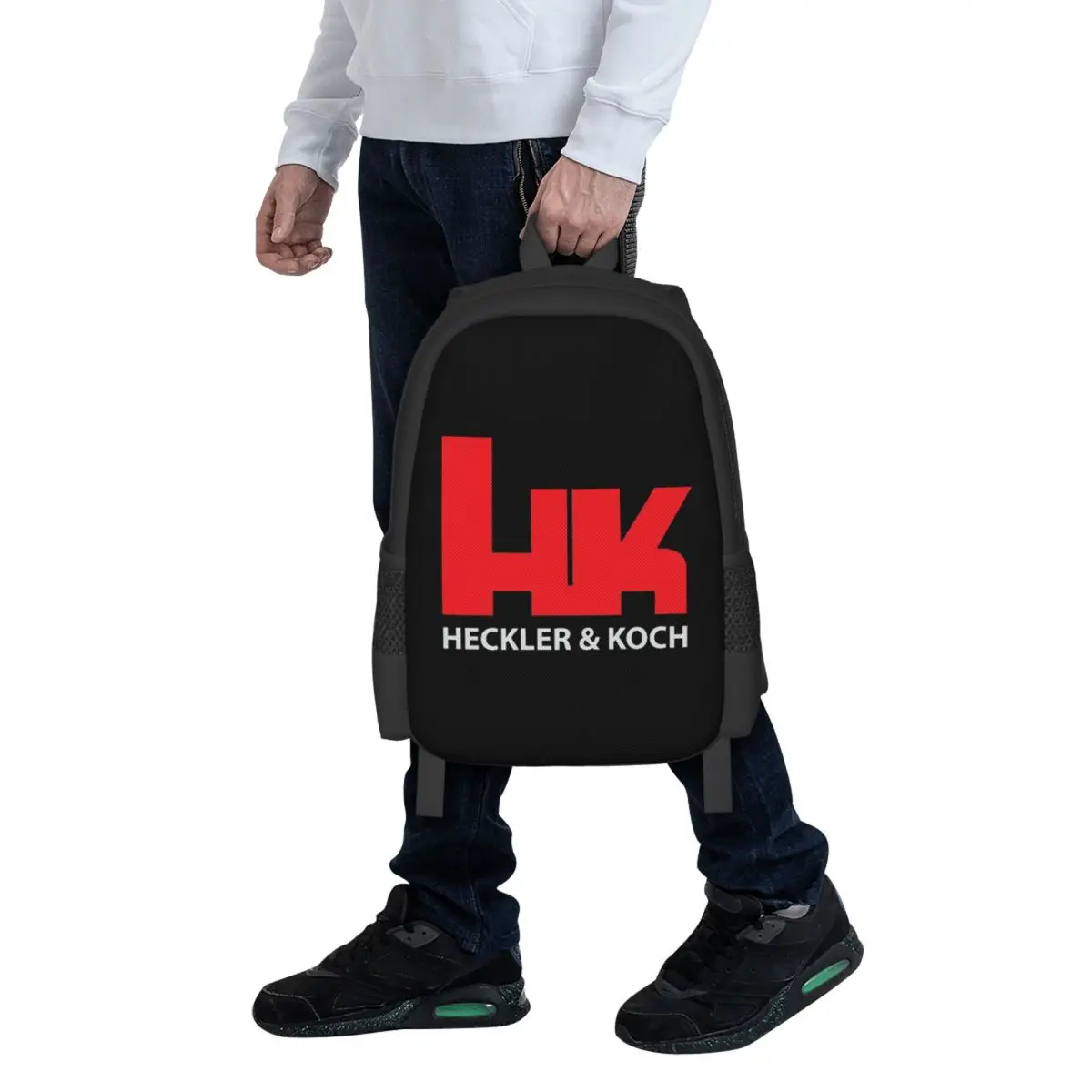 

HK Firearms Heckler And Koch Logo Student Backpack School Bag Hiking Travel Daypack for Boys Girls Fashion Bookbag Shoulder Bags