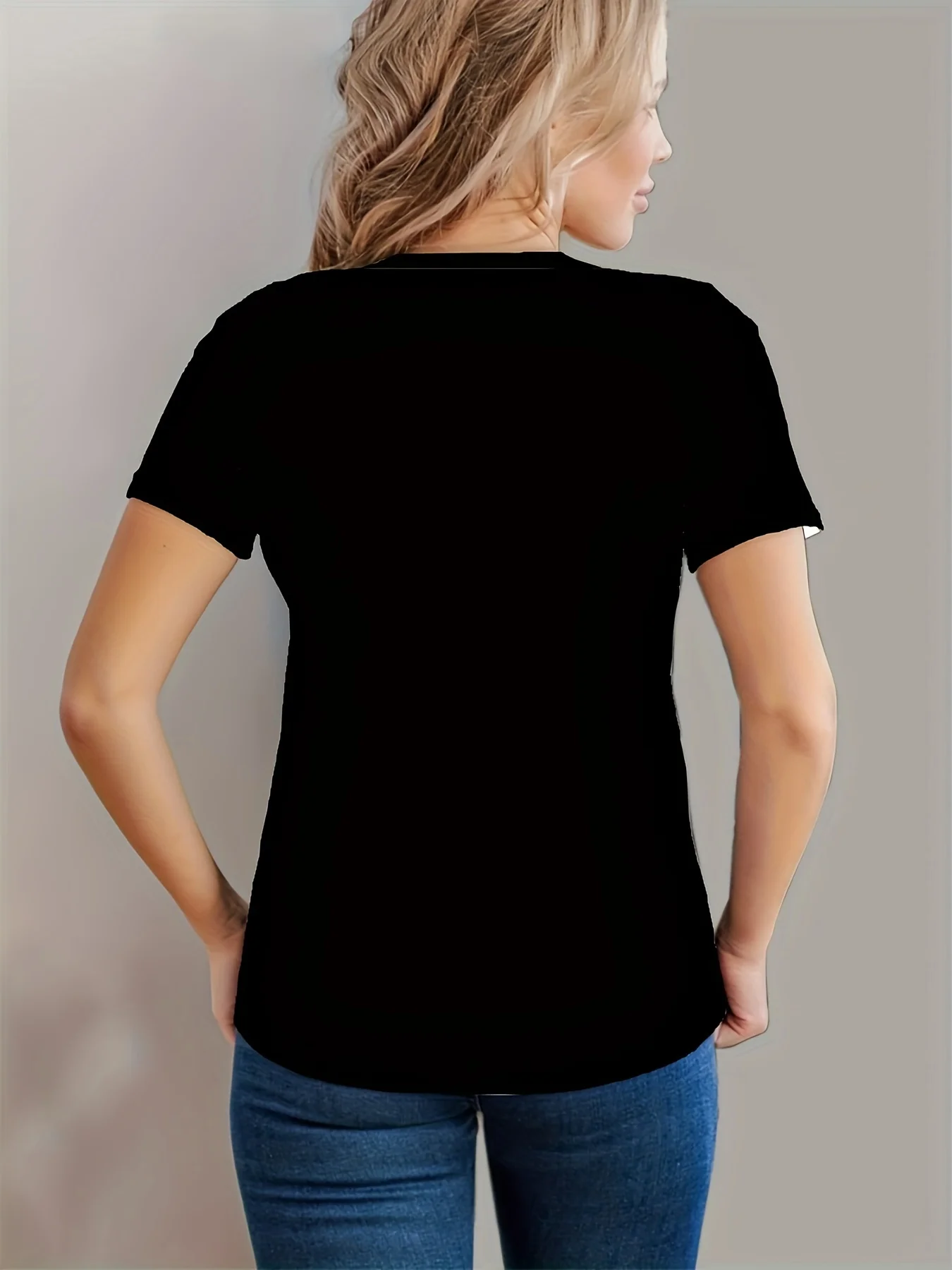 Cartoon Smiley Face Print Short-sleeved Women T-shirt Casual Versatile Style Suitable For Outings And Daily Wear Women Clothing