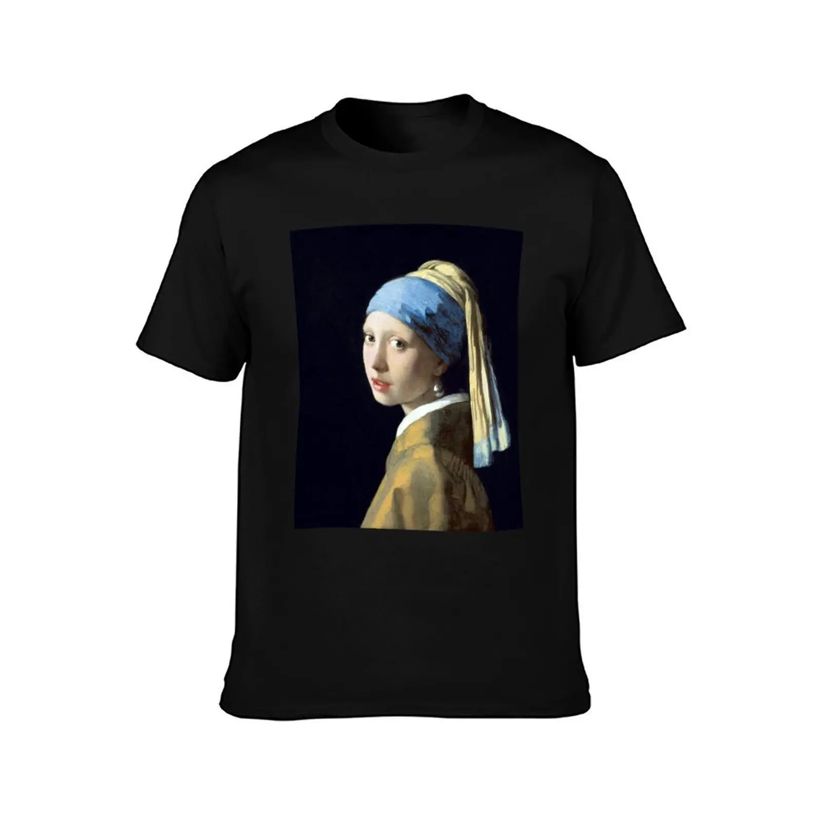 Johannes Vermeer Girl with a Pearl Earring T-Shirt Big and Tall Casual T-Shirt