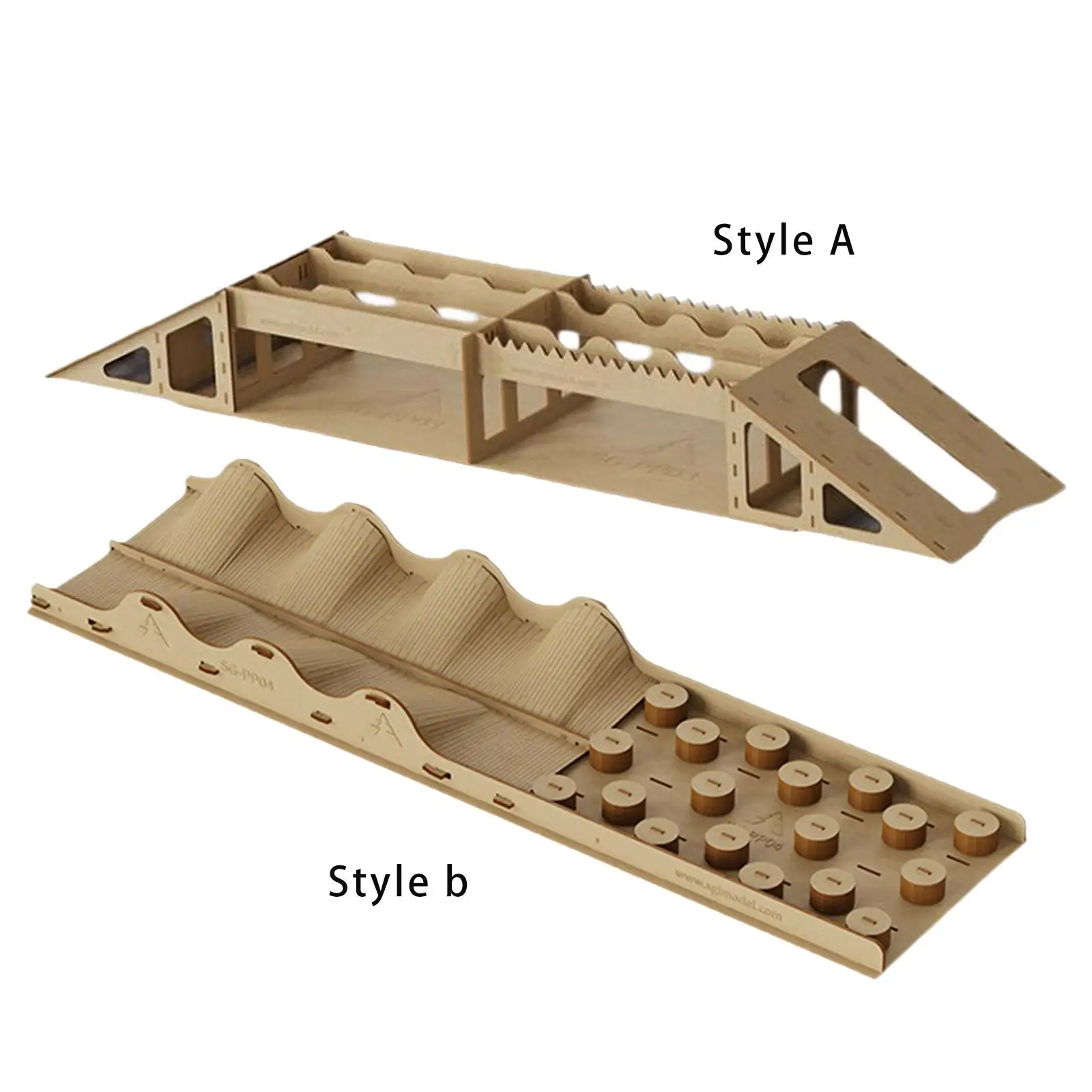 RC Ponte Ostacolo Simulazione realistica in legno Arrampicata Desktop Arrampicata Veicolo Prop per 1/18, 1/24 RC Crawler Modello Veicoli