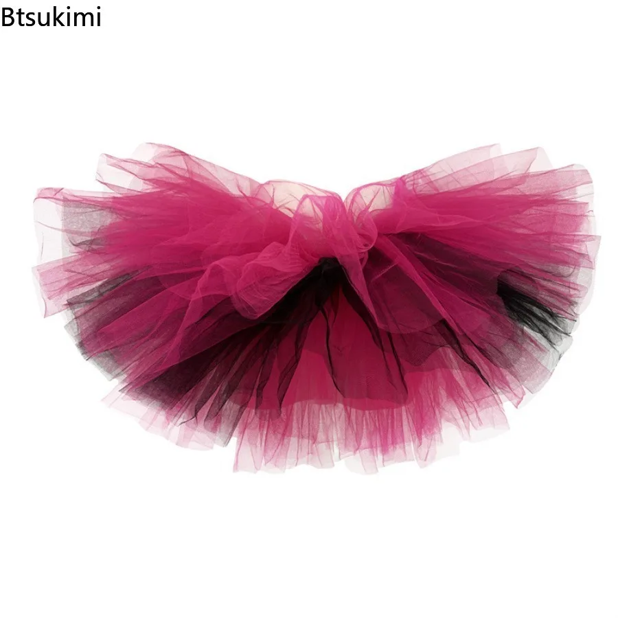 2026 New Adult Female Tutu Skirt 6 Layered Tutu Mini Ball Gown Skirt Women Lady's Tulle Princess Party Skirts Sexy Ballet Skirt