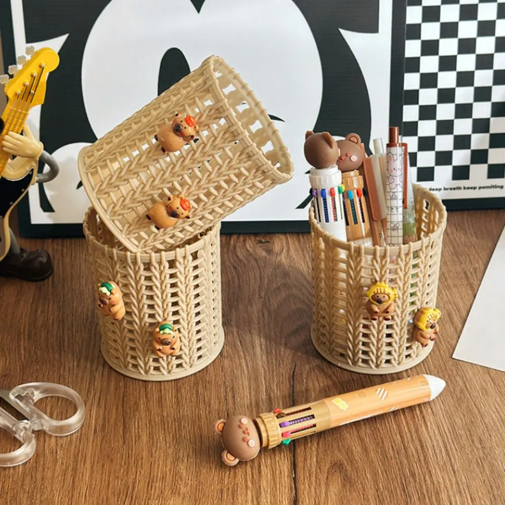 

Versatile Multifunctional Desktop Storage Box Cylindrical Kawaii Pen Holder Cartoon Cute Pencil Box Stationery