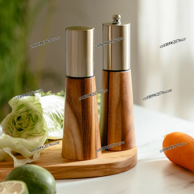 Household Manual Pepper Grinder Black Pepper Grain Powder Coffee Bean Grinder Solid Wood Pepper Sea
