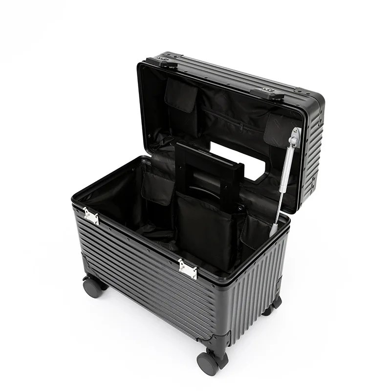 

Aluminum frame boarding case, luggage, tie rod, captain case, business