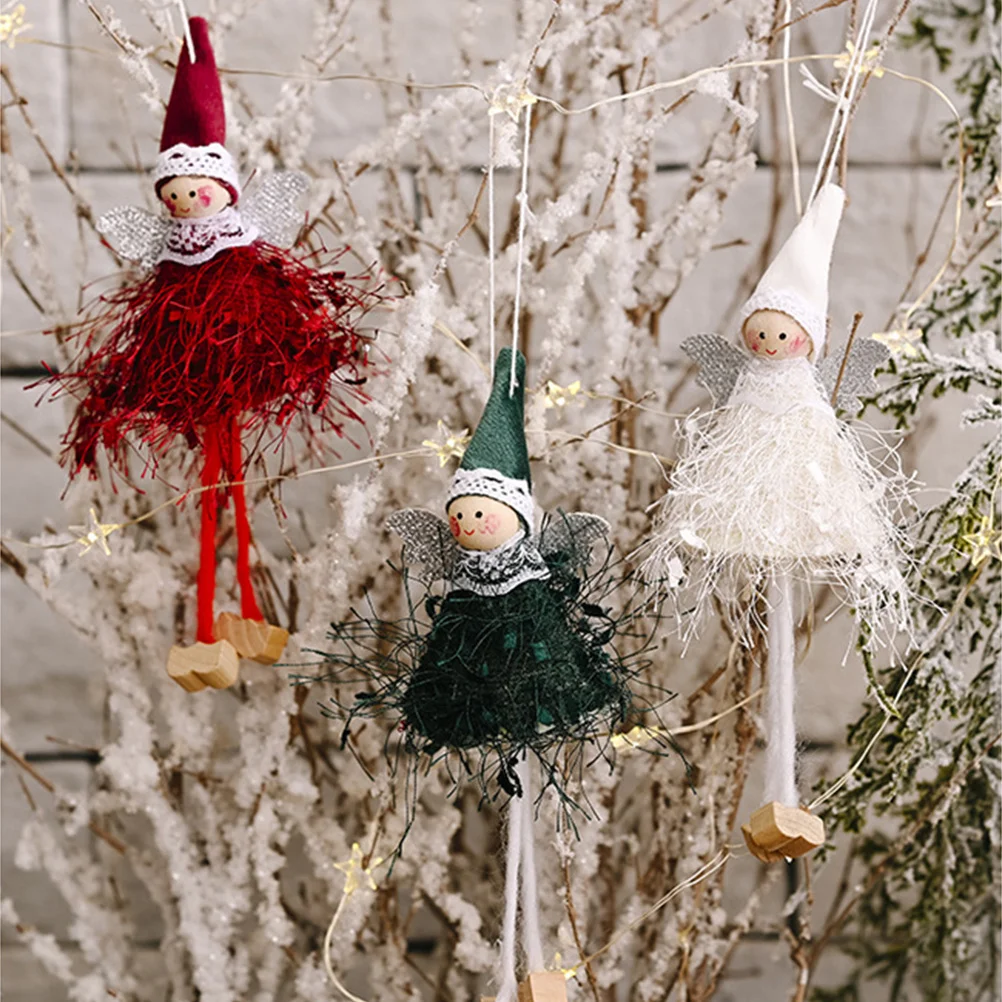 

6pcs Girls Hanging Pendant Creative Angel Christmas Tree Ornament Decor For Living Room Bedroom Party Indoor Outdoor Wind Chime