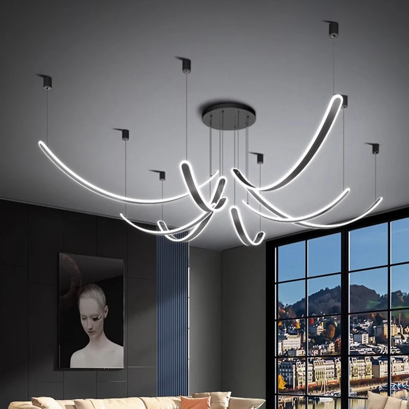 Modern Minimalist Pendant Light LED Chandelier for Dining Room Living Room Kitchen Island Restaurant Home Decor 2026