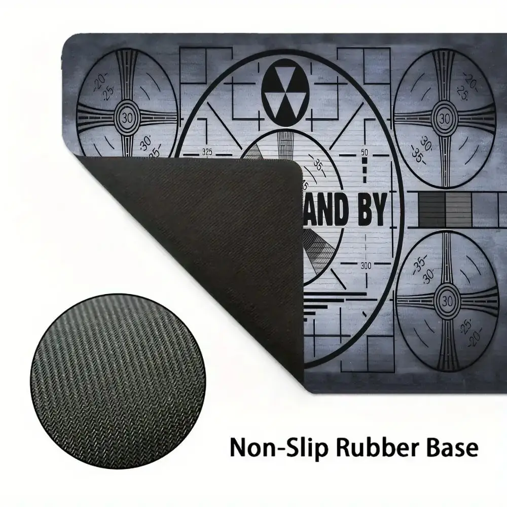 "Fallout: Live" "يرجى الانتظار" وسادة ماوس وسادة طاولة كبيرة للألعاب غير قابلة للانزلاق بحافة محدودة للكمبيوتر المحمول والكمبيوتر اللوحي حصيرة ممتدة للكمبيوتر الشخصي #5