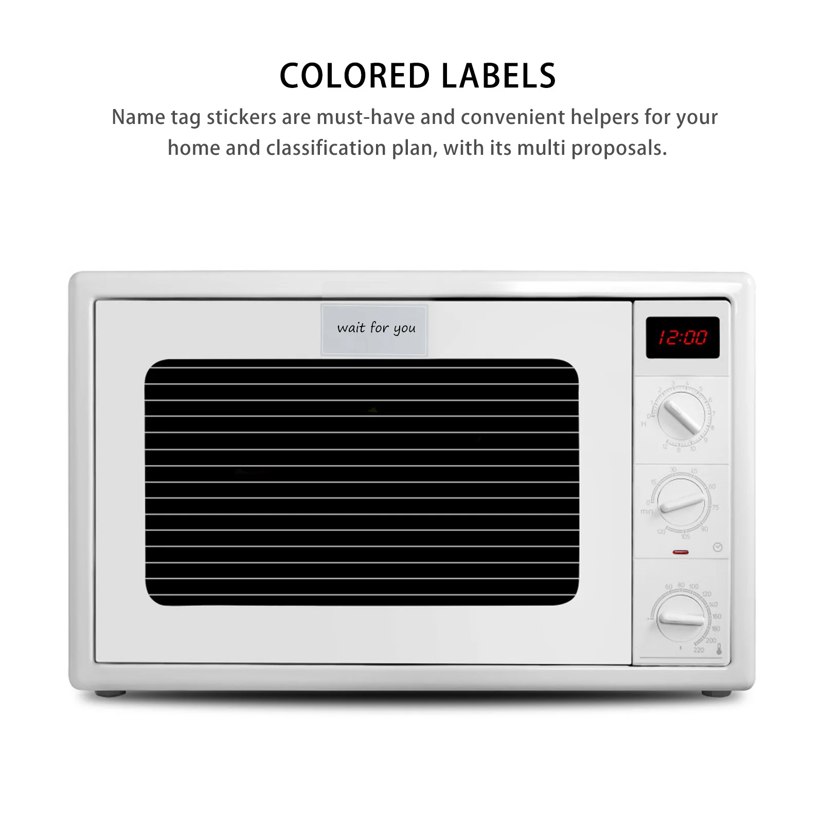 

120pcs Colorful Label Stickers Blank Name Tags Self-Adhesive Sorting Labels For Home Office Organization Sticky Tabs Folder