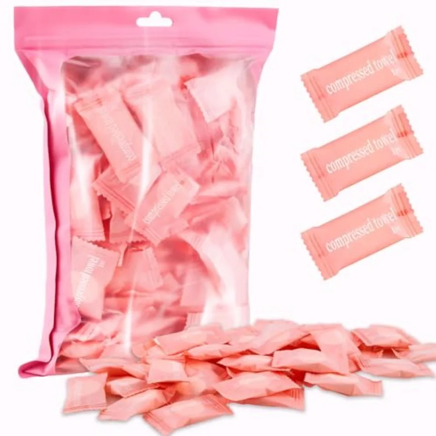 150Pcs Compressed Towel Tablets, Portable Mini Compressed Towels, Disposable Face Towel Washcloths for Travel, Beauty, Home Han