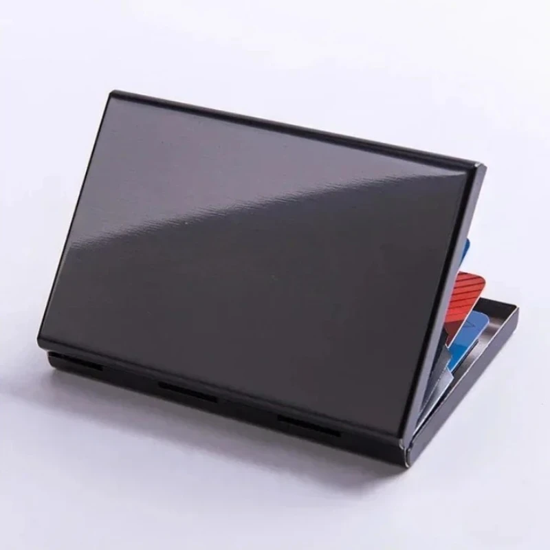 

Custom Logo Business Cardcase Holder Professional RFID Blocking Multi Wallet for 6 Credit ID Cards Case Box Holder for Company