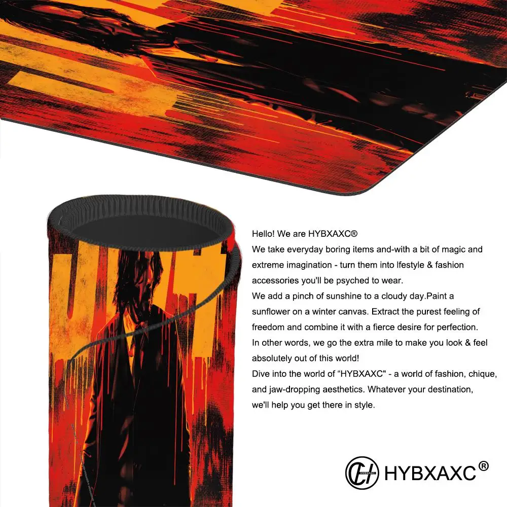 John Wick Mousepad antiderrapante Lockedge Office Student Gaming Almofada de escrita grande espessada 100x50
