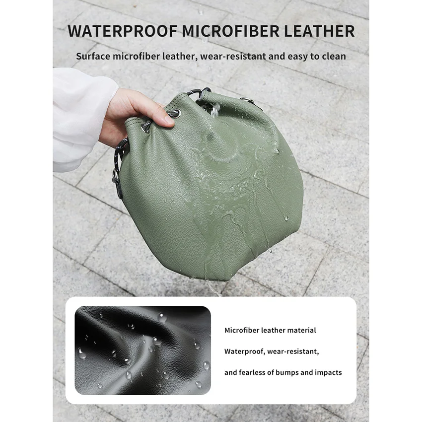 Untuk DJI OSMO 360 Tas Penyimpanan Kapasitas Besar Anti Gores Tahan Air DIY Tas Bahu Kulit Modis Aksesori Drone