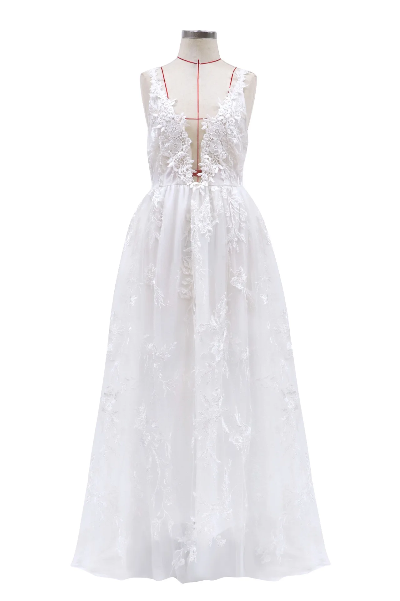 Perfect Romantic Spaghetti Straps White Wedding Dress 2026 With Appliques Lace Pleat Floor Length Vestido De Novia Custom Made