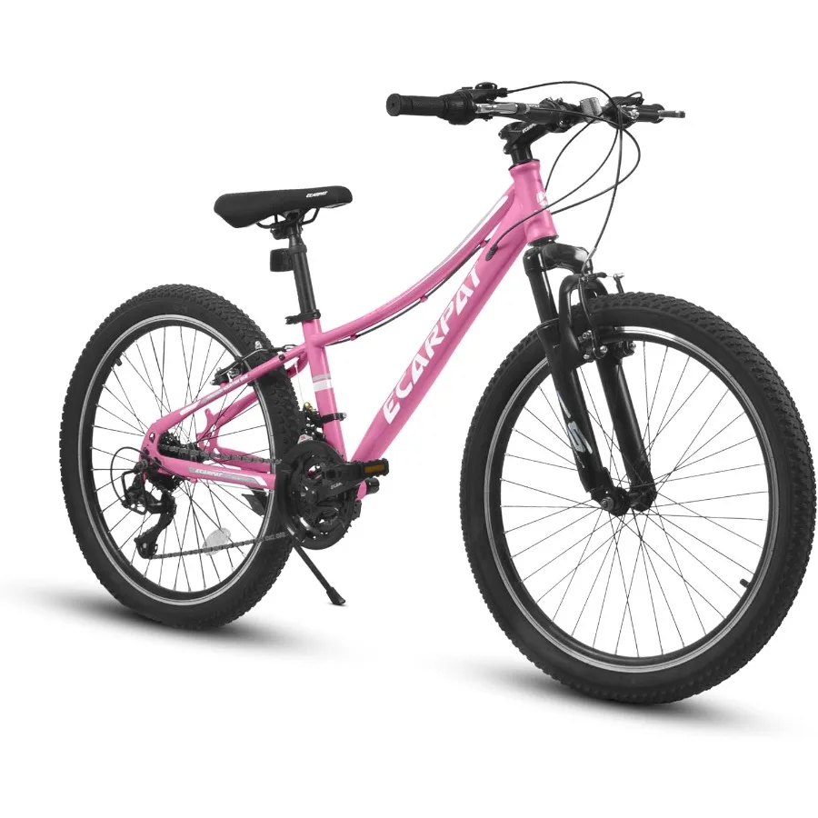 دراجة جبلية للنساء والفتيات 24 26 بوصة 21 سرعة نظام فرامل V مثالي للتنقل في المدينة والمدرسة والعمل والسفر وركوب الدراجات في الهواء الطلق