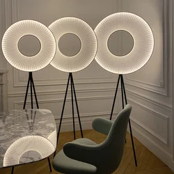 Lámpara de pie Led con pliegues de tela creativa, arte minimalista nórdico, sala de estar, sofá, esquina, decoración del hogar, dormitorio, cabecera, luz de pie