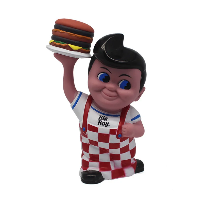 20cm cartoon big Croatia boy eat hamburger Action Figure doll kid PVC coin collection jar toy