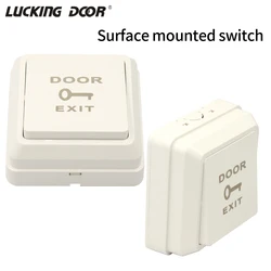 Surface Mounted with Box DC 12V Exit Push Release Button Switch For Electric magnetic Lock Door Access Control Gate Entry Opener