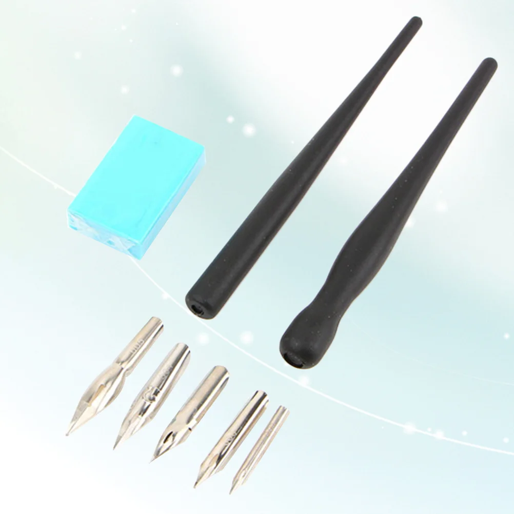 مجموعة واحدة من أقلام الرسوم المتحركة للفنانين، رسم الخط، رسم الخرائط، حامل قلم قبضة مريحة، مطاط رسم كرتوني أسود