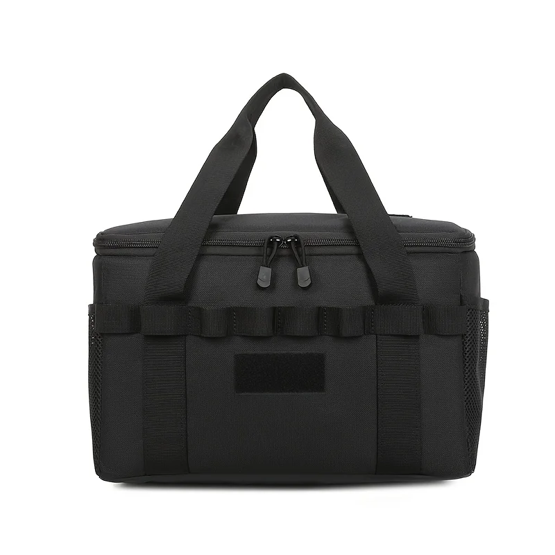 Outdoor Camping Tactische Tas - 14L Multifunctioneel gereedschap met grote capaciteit en picknickuitrusting Organizer met meerdere compartimenten Zwart