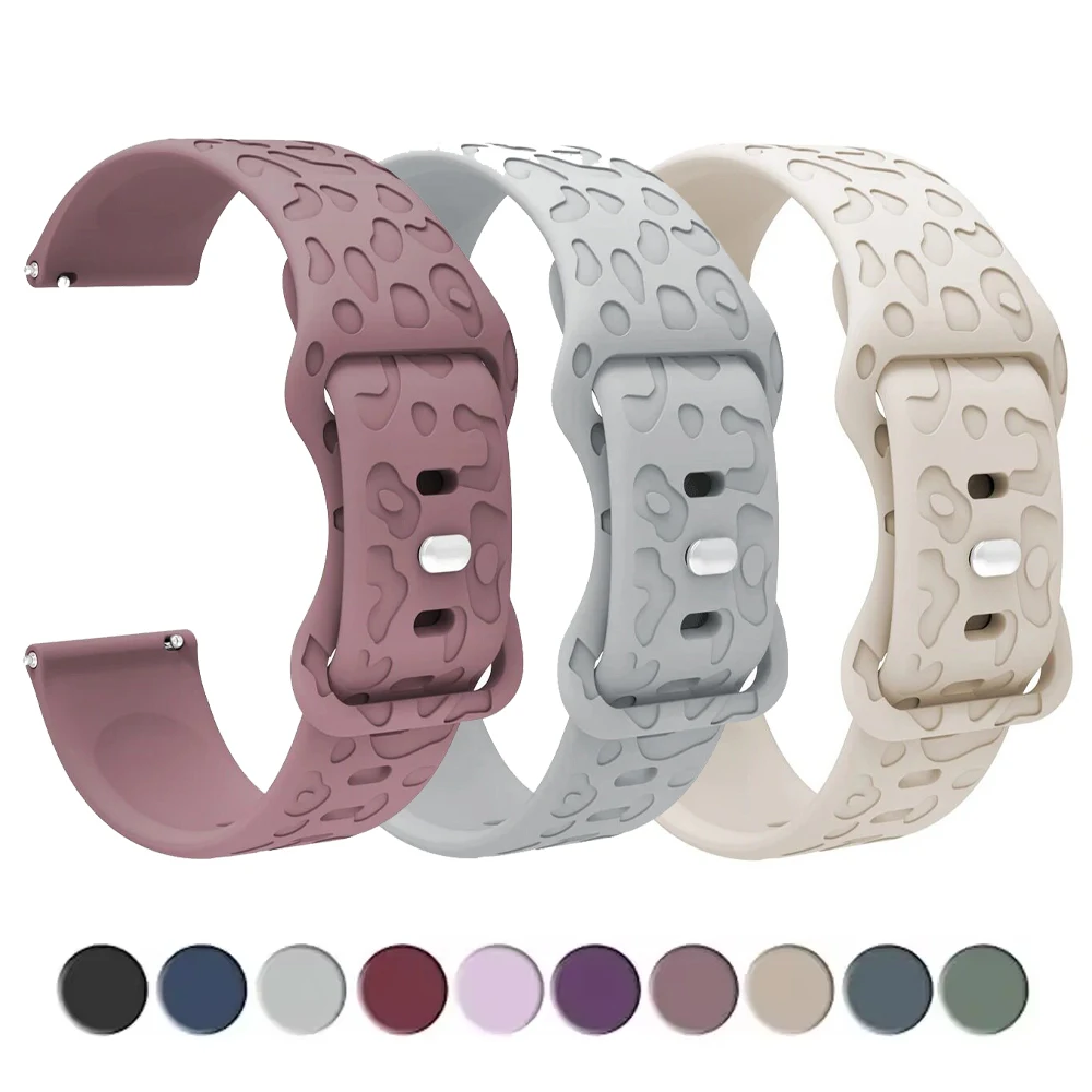 Engraved Straps For Amazfit Bip Pro 6 5 Balance 3 Ultra Active 3 T-Rex 3 Silicone 20mm 22mm Bracelet Correa Amazfit Helio Strap