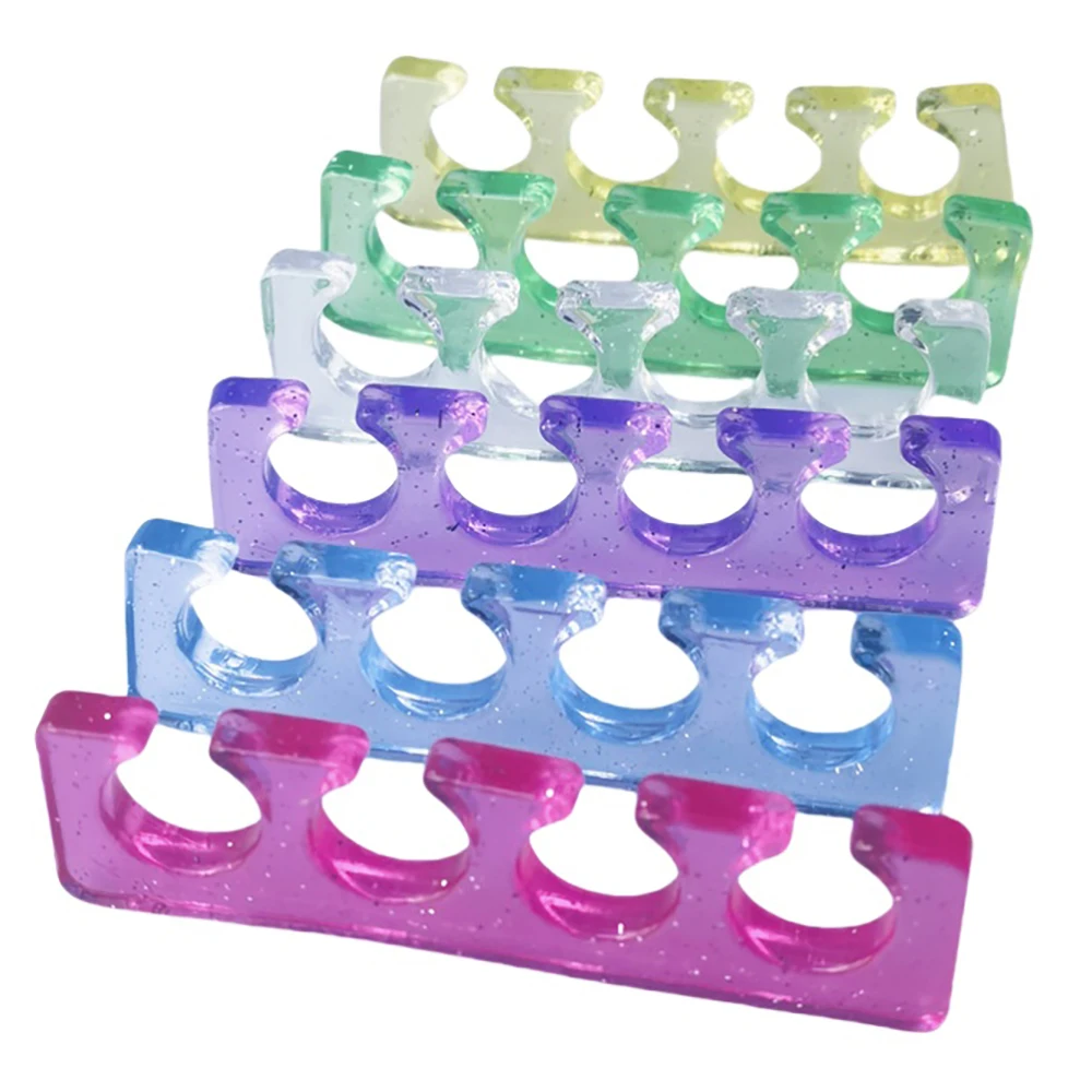 2pcs=1 Pair Soft Silicone Nail Dividers for Foot Comfort Support - Transparent Toe & Finger Splitters with C-Shaped Cutouts, Odo