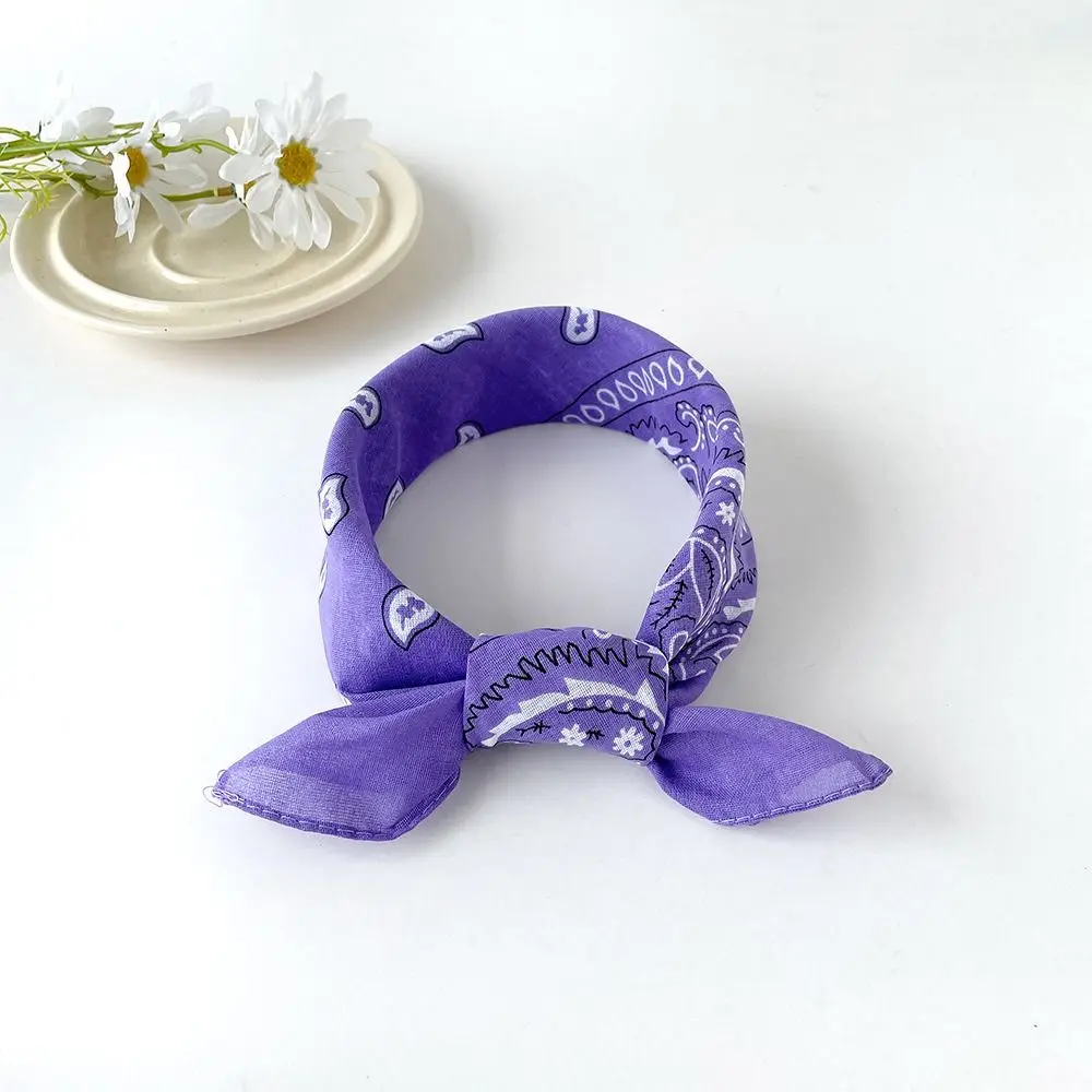 

Повязка на голову Маленький квадратный шарф Шарф Повязка для волос Хип-хоп Шарфы с принтом орехов кешью Шарф для волос Шелковый шарф с принтом Открытый