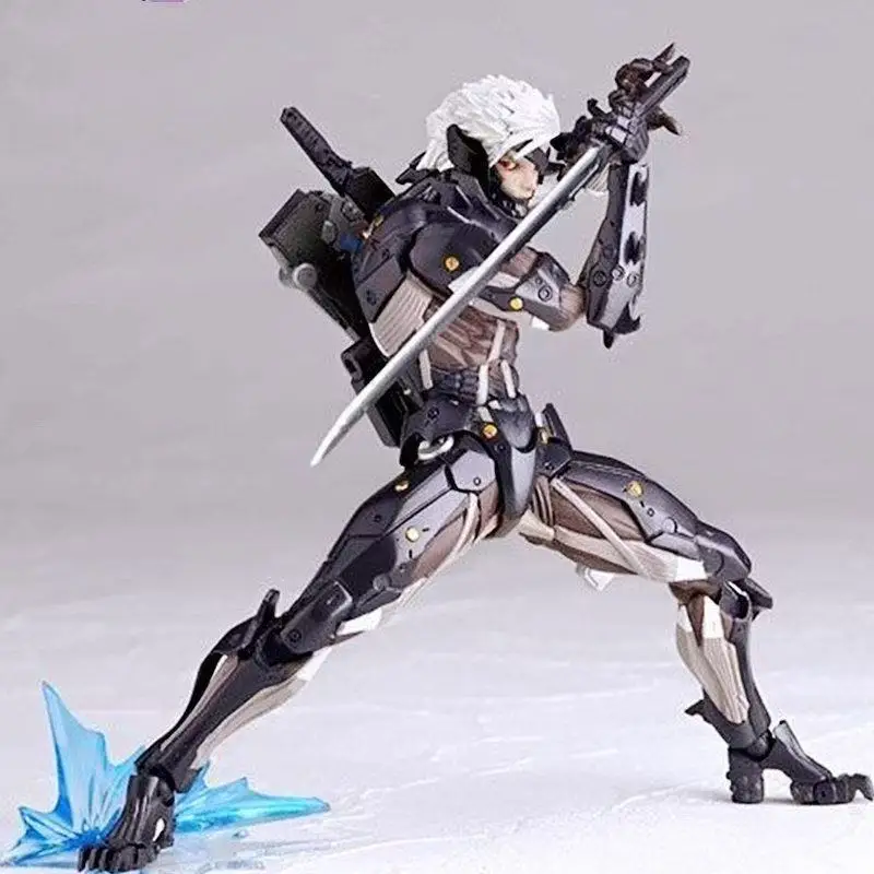 Kaiyodo The Ocedo Yamaguchi 140 Ex Metal Gear Action Figure Mgs Raiden Metal Gear Rising Rising Thunder Hand Gift Doll Toy