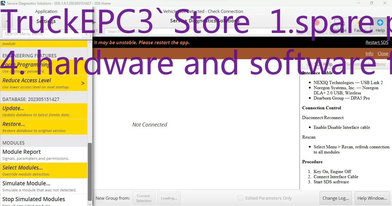 

TruckEPC3 NAVISTAR Service Diagnostics Solutions Professional SDS-Pro 1.9.7 [2025]+Keygen