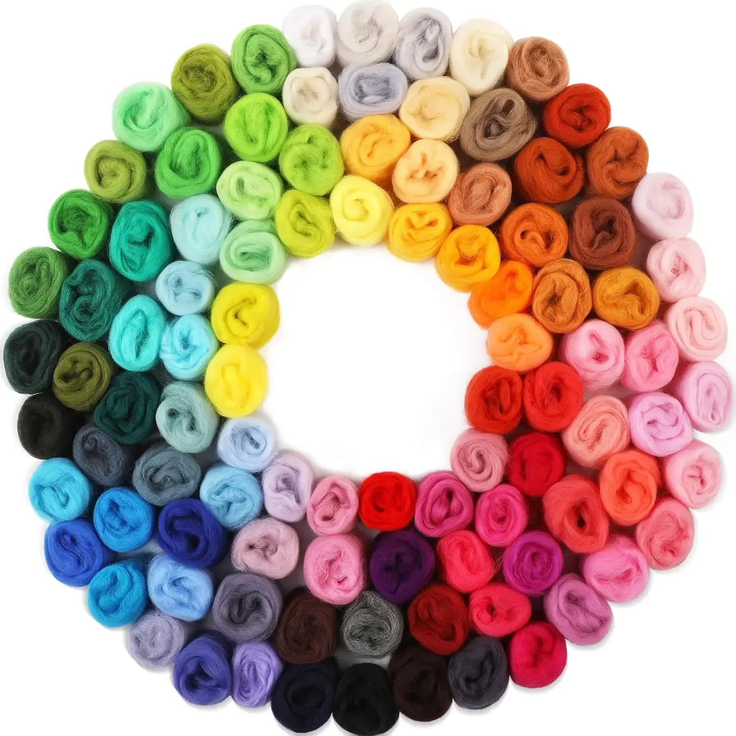 KAOBUY 50/100 ألوان إبرة التلبيد الصوف المتجولين غزل الألياف DIY بها بنفسك اليد الغزل اللباد دمية صنع أداة لوازم الحرف اليدوية