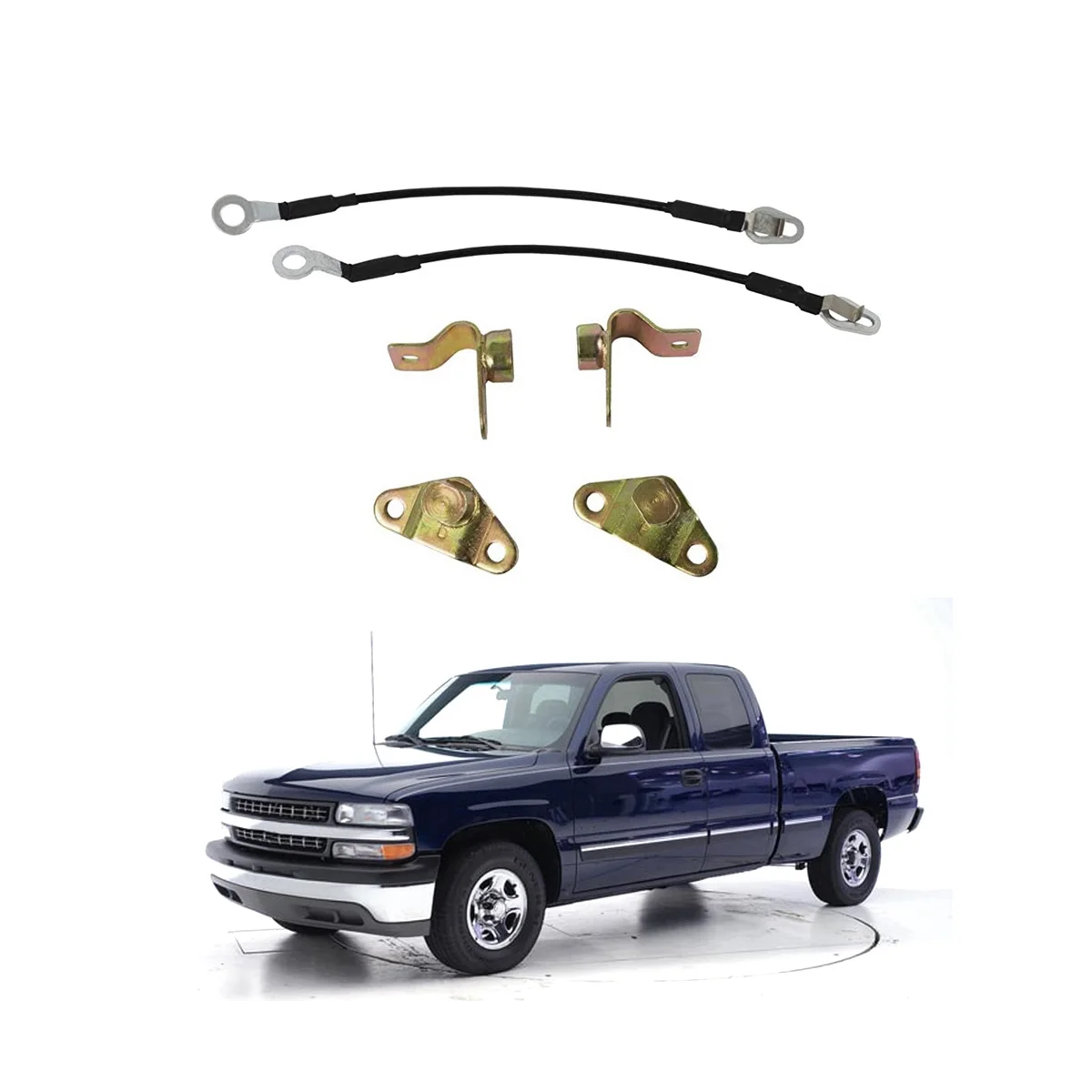 

Tailgate Hinges Cables Repair Kit 15074252 for 99-06 Chevrolet Silverado GMC Sierra 1500 2500