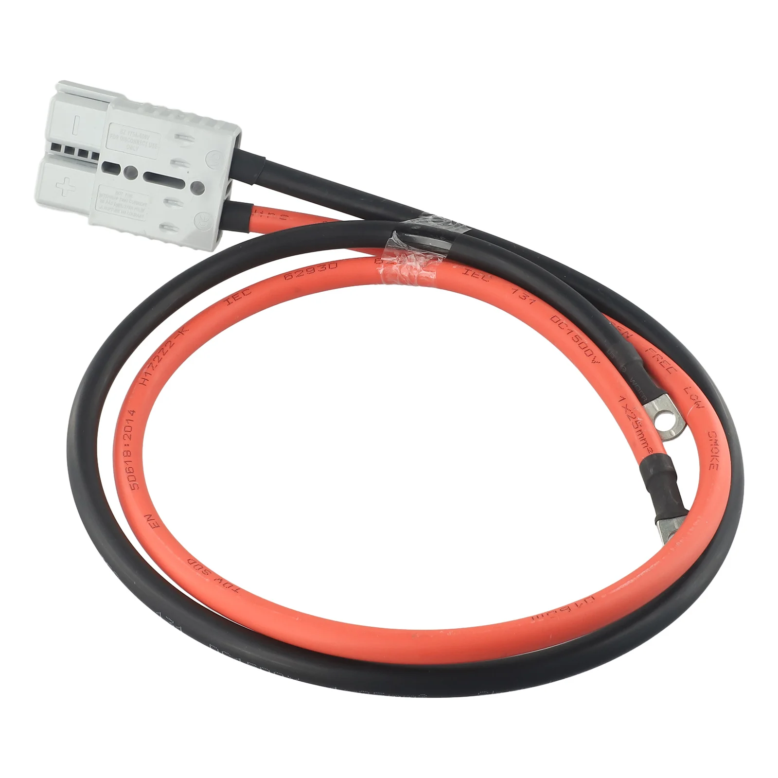 175A 4AWG Battery Cable with M8 Ring Crimps and Mechanically Keyed Housing for Safe High-Power Connections in EV Applications