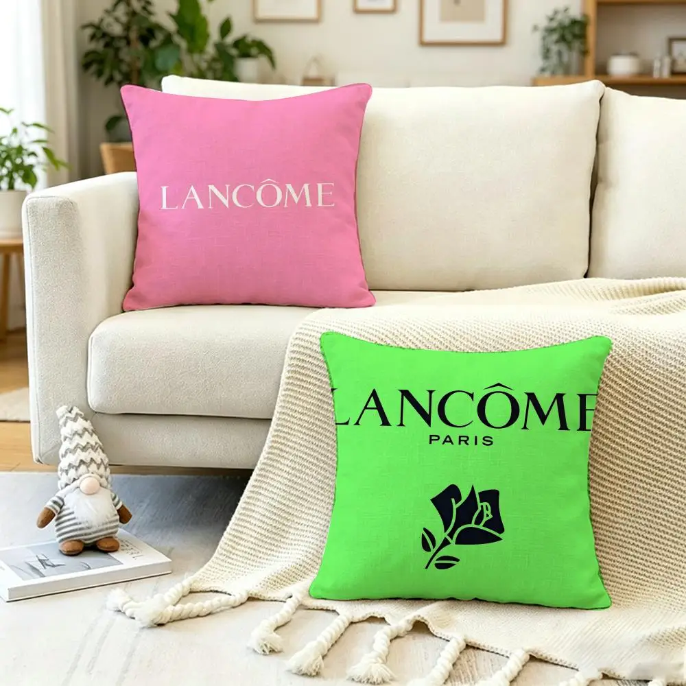Luxury L-LanScome Cushion Cover Anti-dustmite Pillowcase Invisible zipper silky short plush Sofa cushion cover