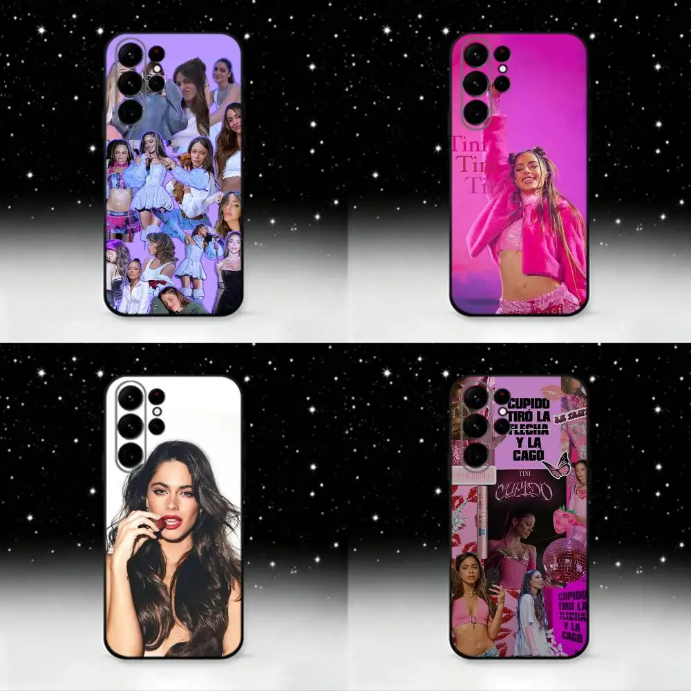 حافظة هاتف T-Tini S-Stoessel لهاتف سامسونج S25، S24 Ultra، S20، S30 plus، S22 plus، S23، S30 Ultra 5G غلاف أسود من السيليكون #1