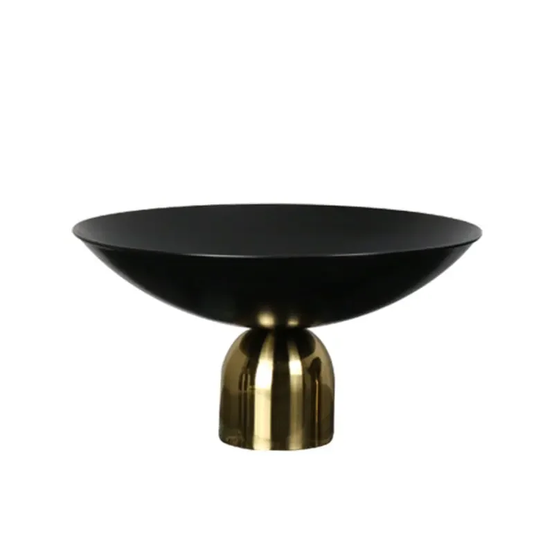 

YY Simple Modern Light Luxury Stainless Steel Fruit Plate Ornaments Living Room Desktop Furnishings