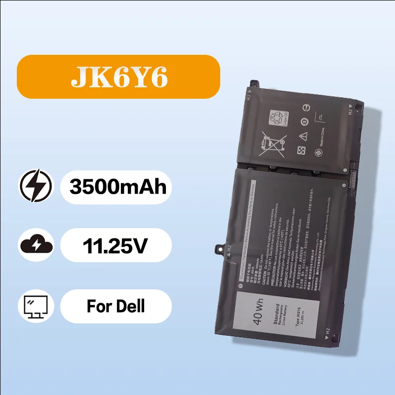 

Усовершенствованный сменный аккумулятор 11,25 В 3500 мАч для Dell Latitude 15 3510 5401 5408 5505 JK6Y6