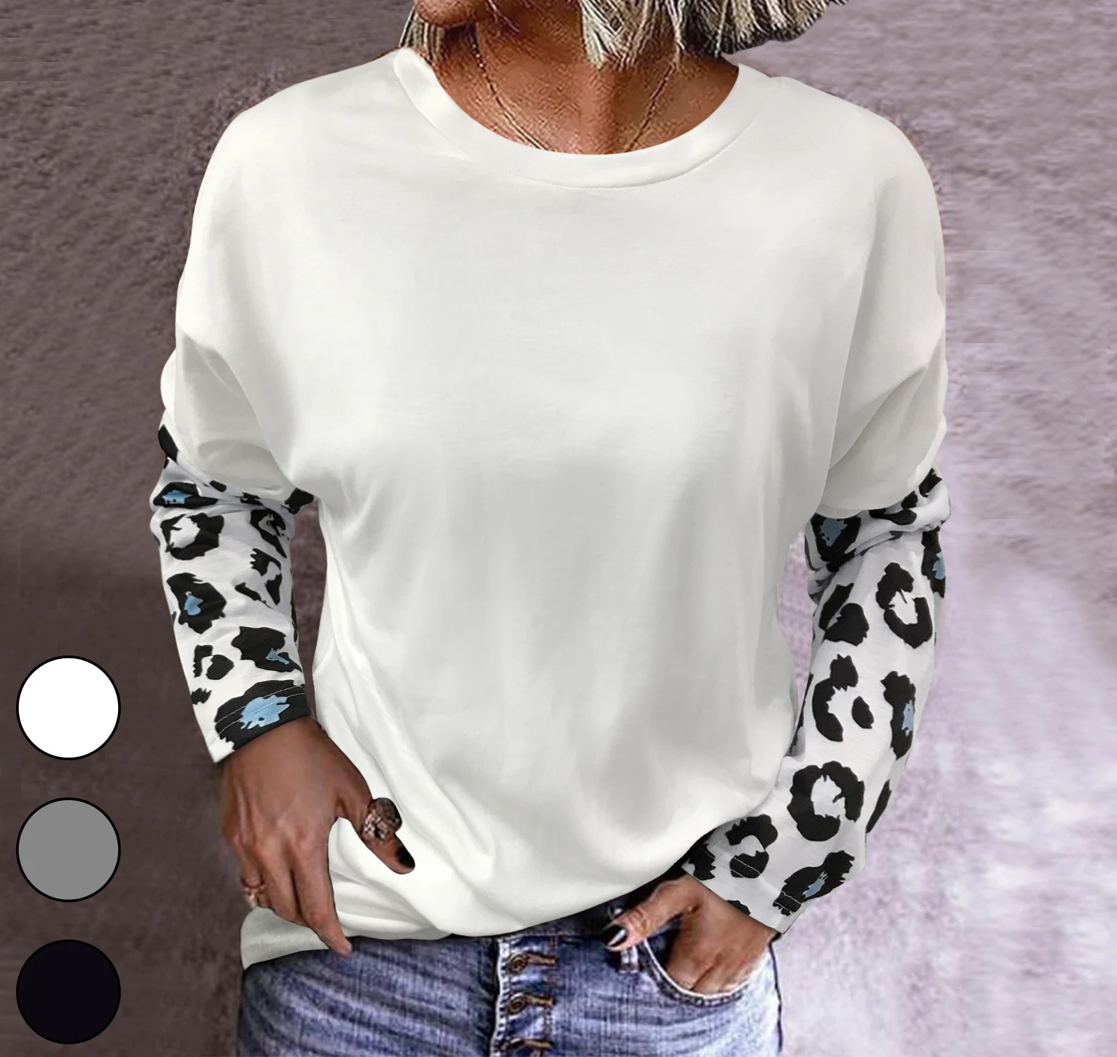 

2023 Spring and Autumn Fashion New Women's Loose Long-sleeved Tops Commuting Casual All-match T-shirts Female and Lady Clothings