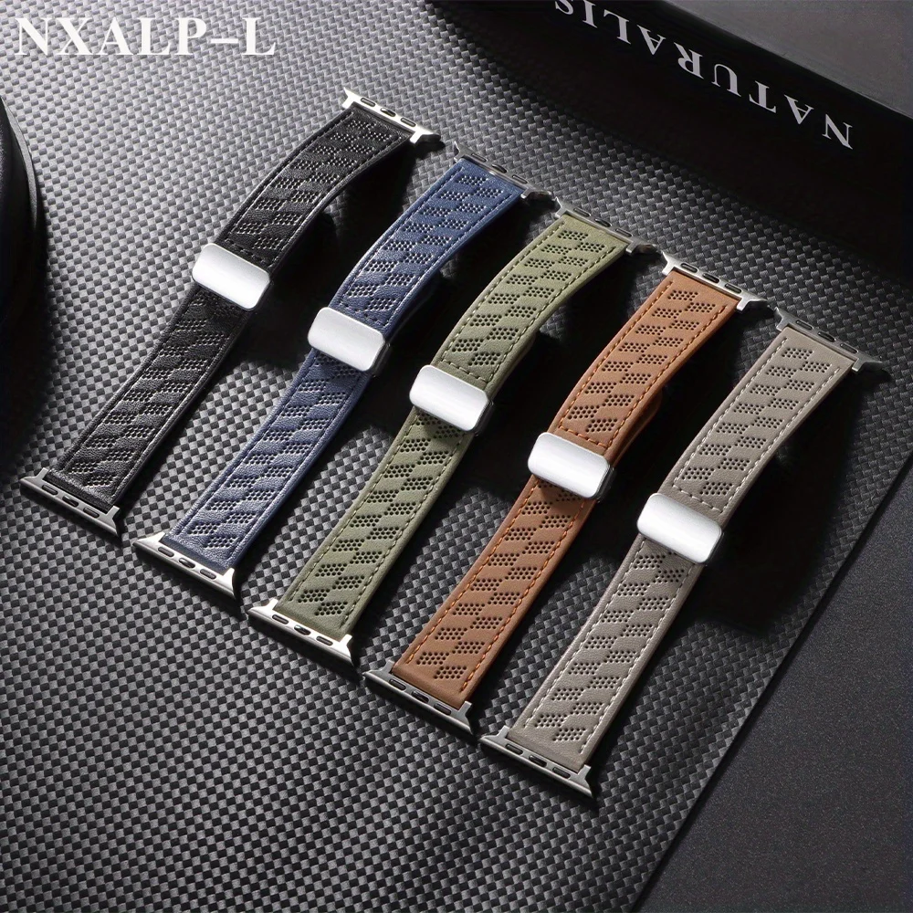 تنفس جلد البقر حزام ل سوار ساعة يد آبل Ultra2 49 مللي متر 44 مللي متر 45 مللي متر الإفراج السريع سوار ل Iwatch 8 9 7 6 5 40 مللي متر 41 مللي متر 38 مللي متر