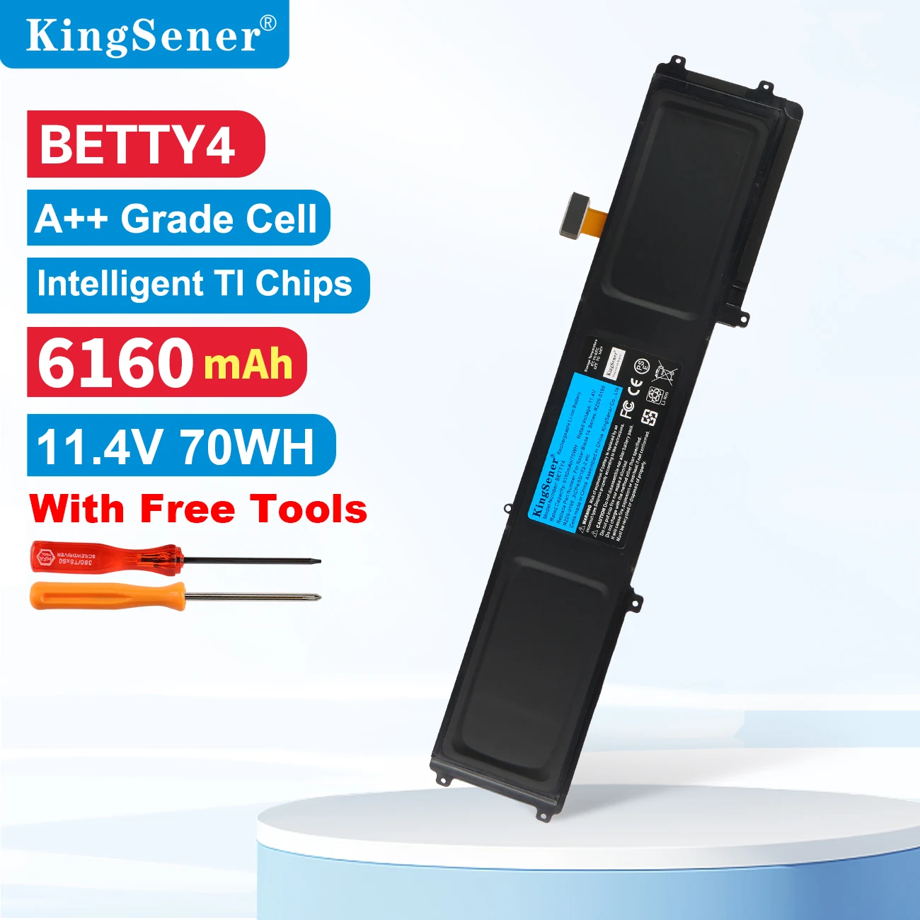 KingSener BETTY4 Laptop Battery for Razer Blade 2016 14