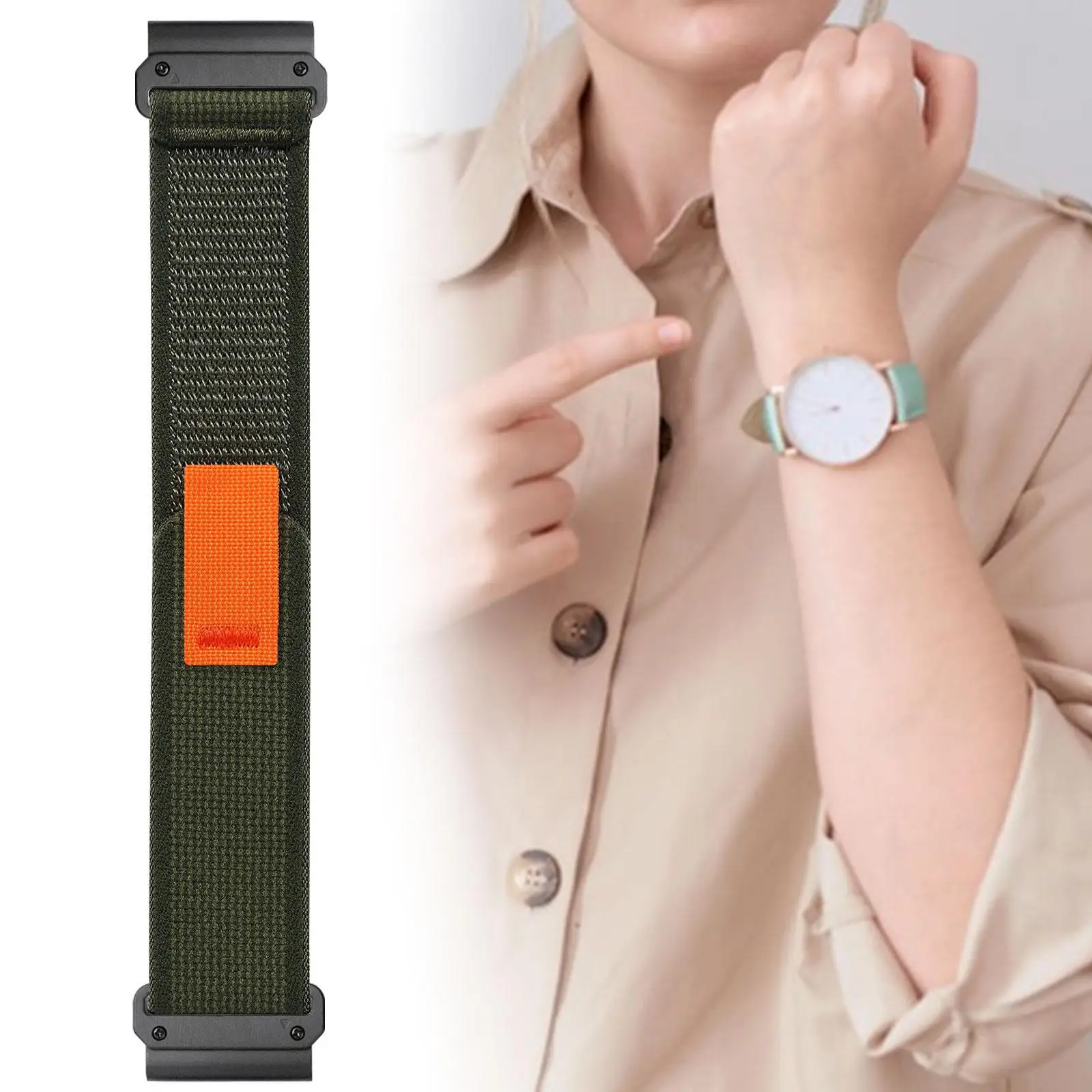 Nylon Strap With Fastener, Quick-drying Watch Strap for Fenix 7x Pro