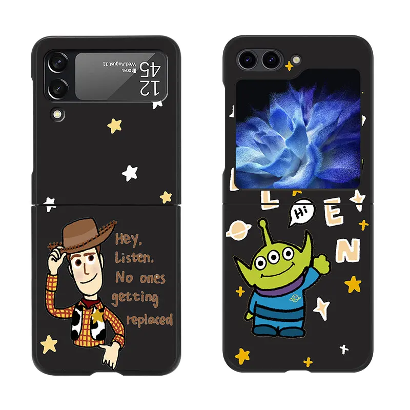 Disney Toy Story3 Alien Toys phone Cases for Samsung Galaxy Z Flip 5 case ZFlip4 ZFlip5 5G ZFlip3 zFlip4 funda Antiscratch cover