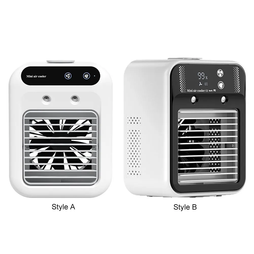 مروحة سطح المكتب USB بسرعتين، مروحة تبريد شخصية، مروحة طاولة هادئة مع مرطب لغرفة النوم والمكتب والتخييم