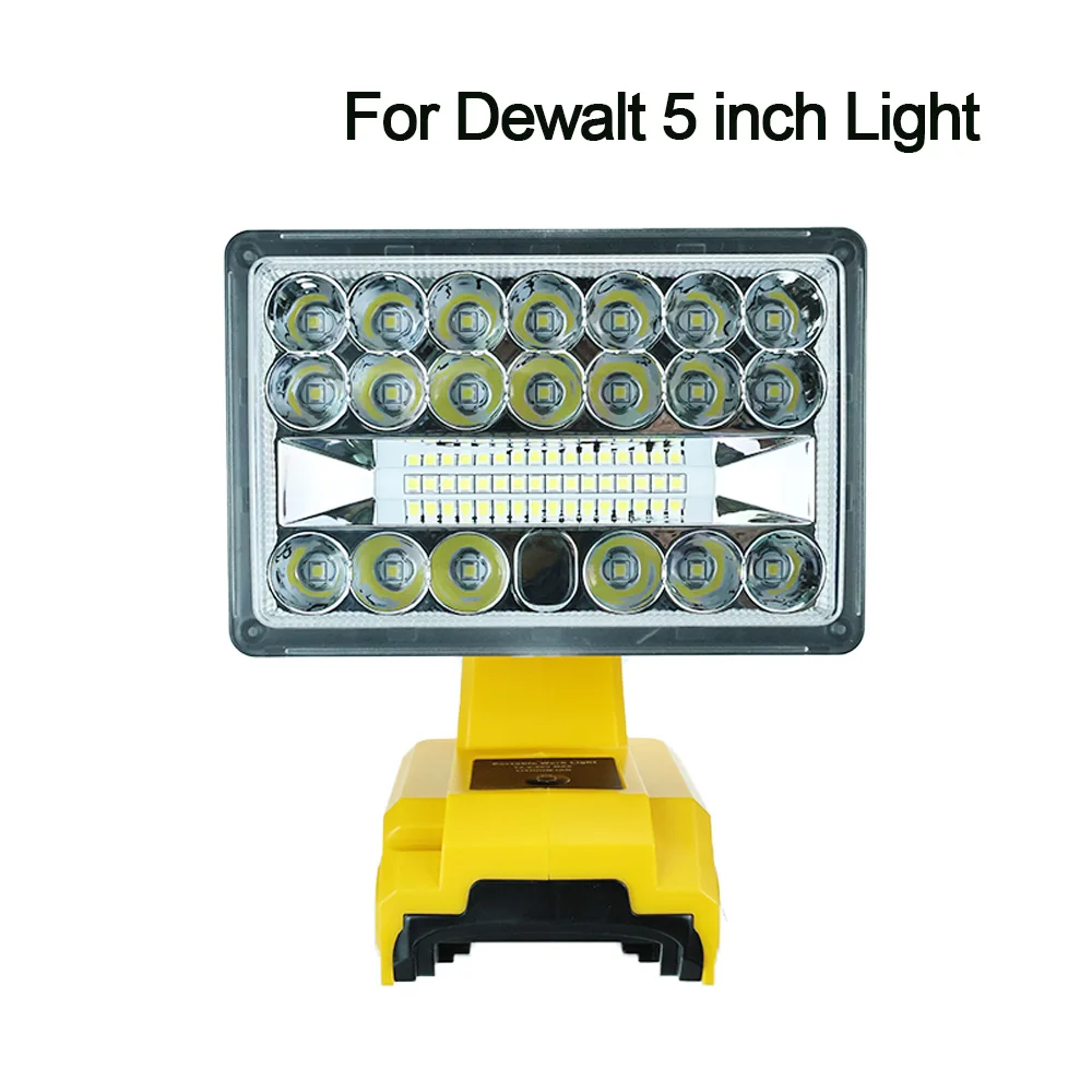 

28W for Dewalt 14.4-20V Max Li-ion Battery Portable LED Work Light Rechargeable Outdoor Camping Working Torch with Type-c Port