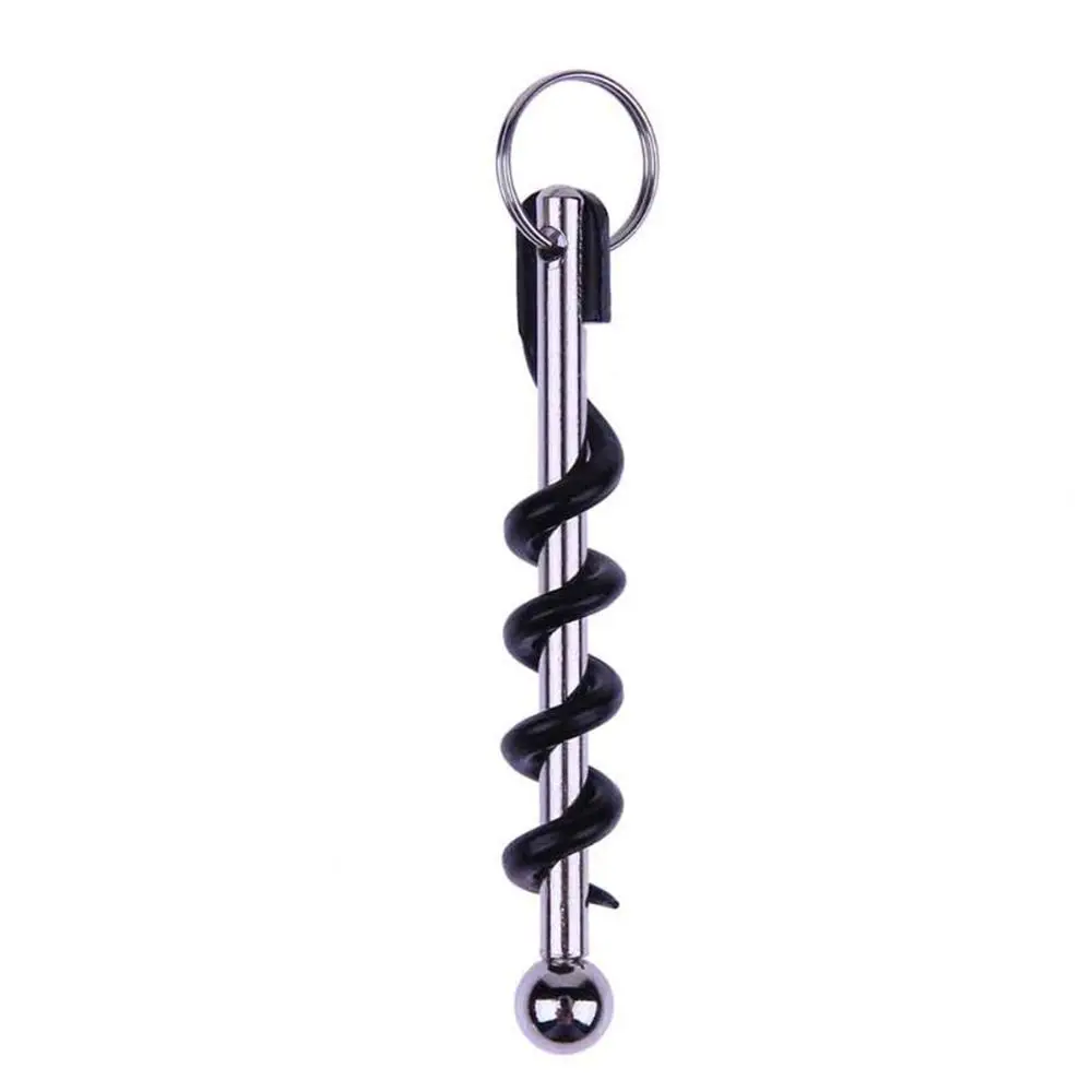 Portable Stainless Steel Keyring Red Wine Bottle Opener Corkscrew Cork Puller Twist Stick - view 4